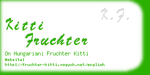 kitti fruchter business card